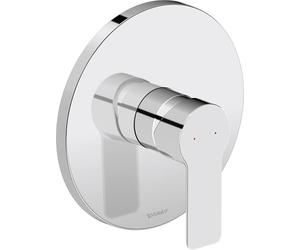 Duravit D-Code - Miscelatore doccia a incasso per 1 consumatore con valvola di commutazione, miscelatore monocomando con sistema di miscelazione in ceramica, cromato