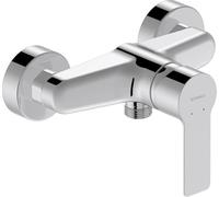 Duravit D-Code - Miscelatore doccia a parete per 1 consumatore, con sistema di miscelazione in ceramica, cromato