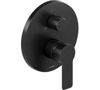 Duravit D-Code - Miscelatore monocomando per vasca da bagno con sistema di miscelazione in ceramica, colore: Nero opaco