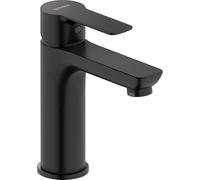 Duravit D-Code - Rubinetto per lavabo, misura M (altezza erogatore 167 mm), a risparmio energetico (FreshStart), rubinetto per bagno (MinusFlow), nero opaco