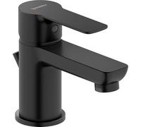 Duravit D-Code Mitigeur monocommandé pour lavabo S FreshStart et Minusflow, avec garniture d'écoulement, DC1013001046, DC1013001046, Colorazione: Nero opaco