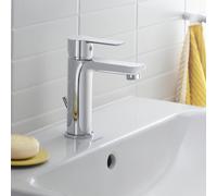 Duravit D-Code Mitigeur monocommandé pour lavabo M FreshStart et Minusflow, avec garniture d'écoulement, DC1023001010, DC1023001010, Colorazione: Cromo lucido