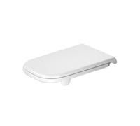 Siège de WC Duravit D-Code, sans barrière, axe de charnière traversant, 361x485mm, rallongé, blanc brillant, charnières en inox, 0060410000, 0060410000