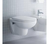 Ensemble WC suspendu Duravit D-Code, à fond creux, rimless, 355x545mm, blanc brillant, siège WC inclus, SoftClose, 2515090000, 45700900A1, 45700900A1