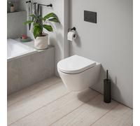 WC suspendu Duravit D-Code, base de charnière prémontée, fixation cachée, chasse d'eau basse, rimless, 370x540x360mm, blanc brillant, 29030900212, 29030900212