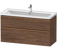 Duravit D-Neo bâti-support lavabo suspendu, 1184x625x452mm, 1 tiroir, avec poignée bronze brossé, DE4391004210000, DE4391004210000, Colorazione: Decoro noce scuro opaco