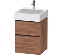 Duravit D-Neo bâti-support lavabo suspendu, 484x625x442mm, 1 tiroir, avec poignée diamant noir, DE43700BD790000, DE43700BD790000, Colorazione: Decoro noce opaco