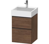 Duravit D-Neo bâti-support lavabo suspendu, 484x625x442mm, 1 tiroir, avec poignée diamant noir, DE43700BD210000, DE43700BD210000, Colorazione: Decoro noce scuro opaco