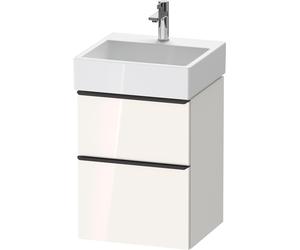 Duravit D-Neo bâti-support lavabo suspendu, 484x625x442mm, 1 tiroir, avec poignée diamant noir, DE43700BD220000, DE43700BD220000, Colorazione: Decoro bianco lucido