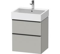 Duravit D-Neo bâti-support lavabo suspendu, 584x625x442mm, 1 tiroir, avec poignée diamant noir, DE43710BD070000, DE43710BD070000, Colorazione: Decoro grigio cemento opaco