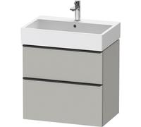 Duravit D-Neo bâti-support lavabo suspendu, 684x625x442mm, 1 tiroir, avec poignée diamant noir, DE43720BD070000, DE43720BD070000, Colorazione: Decoro grigio cemento opaco