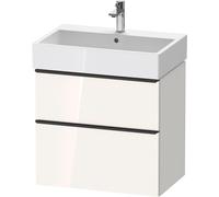 Duravit D-Neo bâti-support lavabo suspendu, 684x625x442mm, 1 tiroir, avec poignée diamant noir, DE43720BD220000, DE43720BD220000, Colorazione: Decoro bianco lucido