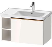 Duravit D-Neo bâti-support lavabo suspendu, 784x440x452mm, 1 tiroir, 1 compartiment ouvert sur le côté gauche, avec poignée bronze brossé, DE4257004220000, DE4257004220000, Colorazione: Decoro bianco