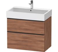Duravit D-Neo bâti-support lavabo suspendu,784x625x442mm, 1 tiroir, avec poignée diamant noir, DE43730BD790000, DE43730BD790000, Colorazione: Decoro noce opaco