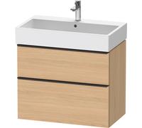 Duravit D-Neo bâti-support lavabo suspendu,784x625x442mm, 1 tiroir, avec poignée diamant noir, DE43730BD300000, DE43730BD300000, Colorazione: Decoro rovere naturale opaco