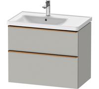 Duravit D-Neo bâti-support lavabo suspendu, 784x625x452mm, 1 tiroir, avec poignée bronze brossé, DE4357004070000, DE4357004070000, Colorazione: Decoro grigio cemento opaco