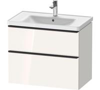 Duravit D-Neo bâti-support lavabo suspendu, 784x625x452mm, 1 tiroir, avec poignée diamant noir, DE43550BD220000, DE43550BD220000, Colorazione: Decoro bianco lucido