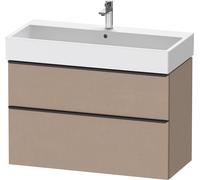Duravit D-Neo bâti-support lavabo suspendu,984x625x442mm, 1 tiroir, avec poignée diamant noir, DE43740BD750000, DE43740BD750000, Colorazione: Decoro opaco in lino