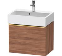 Duravit D-Neo bâti-support lavabo suspendu, Compact, 584x440x372mm, 1 tiroir, avec poignée or poli, DE4229034790000, DE4229034790000, Colorazione: Decoro noce opaco