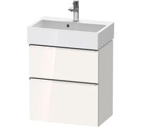 Duravit D-Neo bâti-support lavabo suspendu, Compact, 584x625x372mm, 1 tiroir, avec poignée chrome, DE4329010220000, DE4329010220000, Colorazione: Decoro bianco lucido