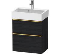 Duravit D-Neo bâti-support lavabo suspendu, Compact, 584x625x372mm, 1 tiroir, avec poignée or poli, DE4329034160000, DE4329034160000, Colorazione: Rovere nero decorativo