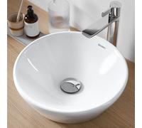 Lavabo da appoggio Duravit D-Neo, 400x400 mm, senza foro per rubinetto, senza troppopieno, 237140007, colorazione: Bianco