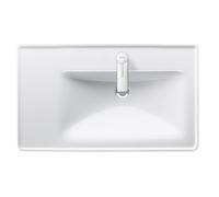 Duravit D-Neo lavabo pour meuble, bassin à droite, 800x480mm, 1 trou pour robinet, avec trop-plein, blanc brillant, 2370800000, 2370800000