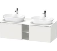Duravit D-Neo lavabo sous plan suspendu (découpe côté contribuant), 1400x459x550mm, 2 tiroirs, 2 compartiments ouverts, avec poignée chrome, DE4950B10180000, DE4950B10180000, Colorazione: Bianco opaco