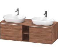 Duravit D-Neo lavabo sous plan suspendu (découpe côté contribuant), 1400x459x550mm, 2 tiroirs, 2 compartiments ouverts, avec poignée chrome, DE4950B10790000, DE4950B10790000, Colorazione: Decorazione 
