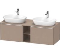 Duravit D-Neo lavabo sous plan suspendu (découpe côté contribuant), 1400x459x550mm, 2 tiroirs, 2 compartiments ouverts, avec poignée chrome, DE4950B10750000, DE4950B10750000, Colorazione: Decoro opaco