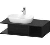 Duravit D-Neo Meuble sous-lavabo en console suspendu, 1000x260x550mm, 1 compartiment ouvert sur le côté droite, DE492901616, DE492901616, Colorazione: Rovere nero decorativo