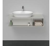Duravit D-Neo Meuble sous-lavabo en console suspendu, 1000x260x550mm, 1 compartiment ouvert sur le côté droite, DE492900707, DE492900707, Colorazione: Decoro grigio cemento opaco