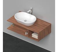 Duravit D-Neo Meuble sous-lavabo en console suspendu, 1000x260x550mm, 1 compartiment ouvert sur le côté droite, DE492907979, DE492907979, Colorazione: Decorazione naturale in noce