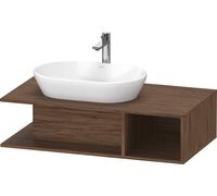 Duravit D-Neo Meuble sous-lavabo en console suspendu, 1000x260x550mm, 1 compartiment ouvert sur le côté droite, DE492902121, DE492902121, Colorazione: Decorazione in noce scuro
