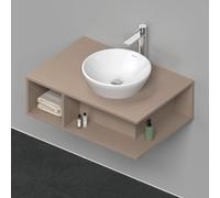 Duravit D-Neo Meuble sous-lavabo en console suspendu, 800x260x550mm, 1 compartiment ouvert sur le côté gauche, DE495807575, DE495807575, Colorazione: Decoro opaco in lino