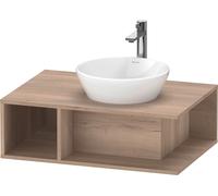 Duravit D-Neo Meuble sous-lavabo en console suspendu, 800x260x550mm, 1 compartiment ouvert sur le côté gauche, DE495805555, DE495805555, Colorazione: Rovere marmorizzato Decorazione