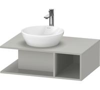 Duravit D-Neo Meuble sous-lavabo en console suspendu, 800x260x550mm, 1 compartiment ouvert sur le côté recnts, DE492800707, DE492800707, Colorazione: Decoro grigio cemento opaco