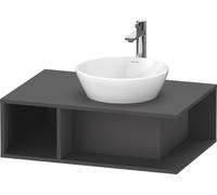 Duravit D-Neo Meuble sous-lavabo en console suspendu, 800x260x550mm, 1 compartiment ouvert sur le côté gauche, DE495804949, DE495804949, Colorazione: Grafite opaco Decor