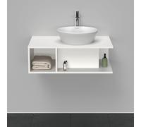Duravit D-Neo Meuble sous-lavabo en console suspendu, 800x260x550mm, 1 compartiment ouvert sur le côté gauche, DE495801818, DE495801818, Colorazione: Bianco opaco Decor bianco opaco