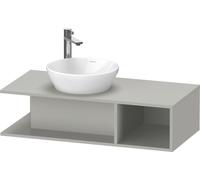 Duravit D-Neo Meuble sous-lavabo en console suspendu, Compact, 1000x260x480mm, 1 compartiment ouvert sur le côté à droite, DE491900707, DE491900707, Colorazione: Decoro grigio cemento opaco