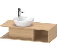 Duravit D-Neo Meuble sous-lavabo en console suspendu, Compact, 1000x260x480mm, 1 compartiment ouvert sur le côté à droite, DE491903030, DE491903030, Colorazione: Rovere naturale decorativo