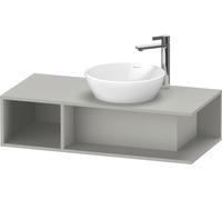 Duravit D-Neo Meuble sous-lavabo en console suspendu, Compact, 1000x260x480mm, 1 compartiment ouvert sur le côté gauche, DE493900707, DE493900707, Colorazione: Decoro grigio cemento opaco