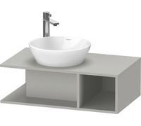Duravit D-Neo Meuble sous-lavabo en console suspendu, Compact, 800x260x480mm, 1 compartiment ouvert sur le côté à droite, DE491800707, DE491800707, Colorazione: Decoro grigio cemento opaco