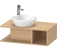 Duravit D-Neo Meuble sous-lavabo en console suspendu, Compact, 800x260x480mm, 1 compartiment ouvert sur le côté à droite, DE491803030, DE491803030, Colorazione: Rovere naturale decorativo