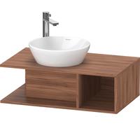 Duravit D-Neo Meuble sous-lavabo en console suspendu, Compact, 800x260x480mm, 1 compartiment ouvert sur le côté à droite, DE491807979, DE491807979, Colorazione: Decorazione naturale in noce