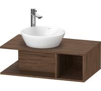 Duravit D-Neo, meuble sous-lavabo mural Compact, largeur 800 x profondeur 480mm, 1x compartiment ouvert sur le côté droit, DE491802121, DE491802121, Colorazione: Noce Scuro