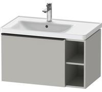 Duravit D-Neo, meuble sous-lavabo mural, largeur 784 x profondeur 452mm, 1x porte, avec poignée, DE425800707, DE425800707, Colorazione: Grigio Calcestruzzo