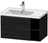 Duravit D-Neo, meuble sous-lavabo mural, largeur 784 x profondeur 452mm, 1x porte, avec poignée, DE425801616, DE425801616, Colorazione: Quercia nera