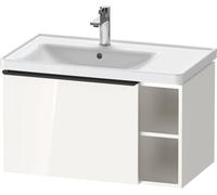 Duravit D-Neo, meuble sous-lavabo mural, largeur 784 x profondeur 452mm, 1x porte, avec poignée, DE425802222, DE425802222, Colorazione: Decoro bianco lucido
