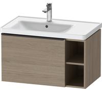 Duravit D-Neo, meuble sous-lavabo mural, largeur 784 x profondeur 452mm, 1x porte, avec poignée, DE425803535, DE425803535, Colorazione: Quercia Terra